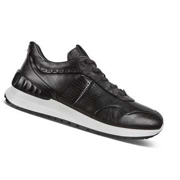 Men's Ecco Astir Embossed Casual Shoes Black | USA 457BEX